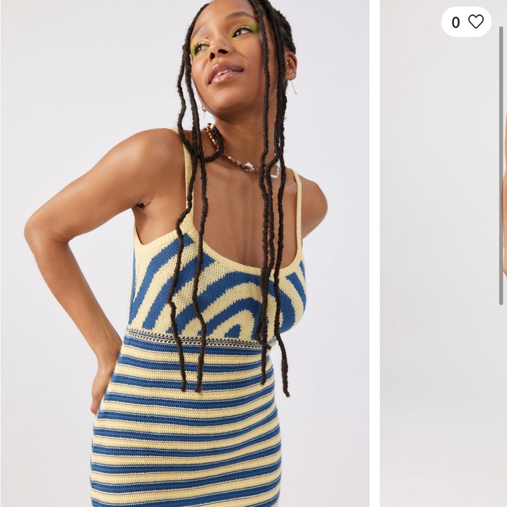 Urban Outfitters Sawyer Knit Crochet Mini Dress Size M Fits Small